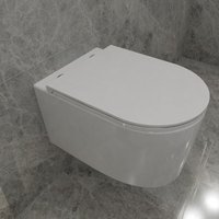 Aica Sanitaire - aica Badezimmer Spülrandlos Hänge Wc Toilette Mit Slim Soft-Close-Sitz von AICA SANITAIRE