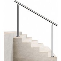 Aica Sanitaire - aica Edelstahl Handlauf Geländer für Treppen Eingangs Innen & Außen Silber 150cm mit 0 Querstreben von AICA SANITAIRE