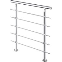 Aica Sanitaire - aica Handlauf 80cm Geländer 5 Querstäbe Treppengeländer Brüstung 201 Edelstahl von AICA SANITAIRE