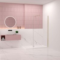 AICA Walk in Duschwand 40 x 200cm Dusche 8mm ESG NANO glas mit Gold Einstellbare stabilisator GT123 Duschabtrennung Duschtrennwand AICA Walk in Duschwand 40 x 200cm Dusche 8mm ESG NANO glas mit Gold Einstellbare stabilisator GT123 Duschabtrennung Duschtrennwand von AICA SANITAIRE