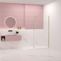 AICA Walk in Duschwand 40 x 200cm Dusche 8mm ESG NANO glas mit Gold stabilisator GT131 Duschabtrennung Duschtrennwand AICA Walk in Duschwand 40 x 200cm Dusche 8mm ESG NANO glas mit Gold stabilisator GT131 Duschabtrennung Duschtrennwand von AICA SANITAIRE