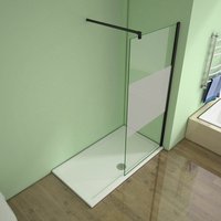 B.90xH.200cm Duschwand +90cm für 6-8mm Glas Schwarz Stabilisator Walk in Duschtrennwand 8mm NANO-Glas mit Glasschutzfolie dusche B.90xH.200cm Duschwand +90cm für 6-8mm Glas Schwarz Stabilisator Walk in Duschtrennwand 8mm NANO-Glas mit Glasschutzfolie dusche von AICA SANITAIRE