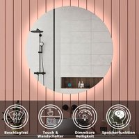 Aica Sanitaire - Badspiegel led Rund Touch Beleuchtung Wandspiegel Badezimmerspiegel Beschlagfrei weies Licht 90cm Aica Sanitaire - Badspiegel led Rund Touch Beleuchtung Wandspiegel Badezimmerspiegel Beschlagfrei weies Licht 90cm von AICA SANITAIRE