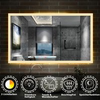 Aica Sanitaire - Badspiegel mit Beleuchtung Badezimmerspiegel Wandspiegel Wasserdicht Wandmontagespiegel Lichtspiegel 100 x 60 cm Beschlagfrei 3 von AICA SANITAIRE