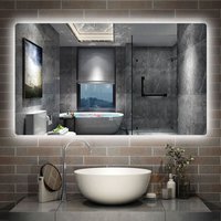 LED Badspiegel Badezimmerspiegel Wandspiegel 3 farben Dimmbar Memory Funktion 120x70cm von AICA SANITAIRE