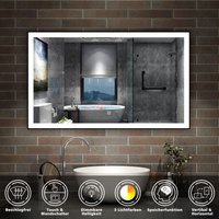 Aica Sanitaire - led Wandspiegel Touch Badspiegel Badezimmerspiegel Beleuchtung Beschlagfrei Kalt/Warmwei dimmbar 100 x 60cm von AICA SANITAIRE