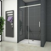 Schiebetür 8mm nano esg Nischentür 160x195cm Echtglas Duschabtrennung Duschtür Duschkabine Dusche Glastür von AICA SANITAIRE