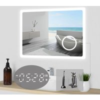 Wandspiegel led Badspiegel Badezimmerspiegel mit steckdose Bluetooth 3 farben Dimmbar Memory Funktion 70x50cm von AICA SANITAIRE
