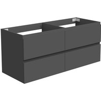 Waschtisch mit/ohne Waschbecken Waschbeckenunterschrank Badmbel 120cm Anthrazit Keine Waschbecken von AICA SANITAIRE