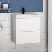 Waschtisch mit Unterschrank Badmbel Waschbecken Badezimmer 50cm Wei mit Waschbecken von AICA SANITAIRE