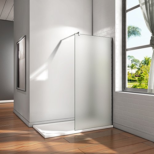 100x200cm Walk in Dusche Duschabtrennung Duschwand 10mm Nano Milchglas frosted Glas Trennwand mit Stabilisierungsstange 100x200cm Walk in Dusche Duschabtrennung Duschwand 10mm Nano Milchglas frosted Glas Trennwand mit Stabilisierungsstange von AICA