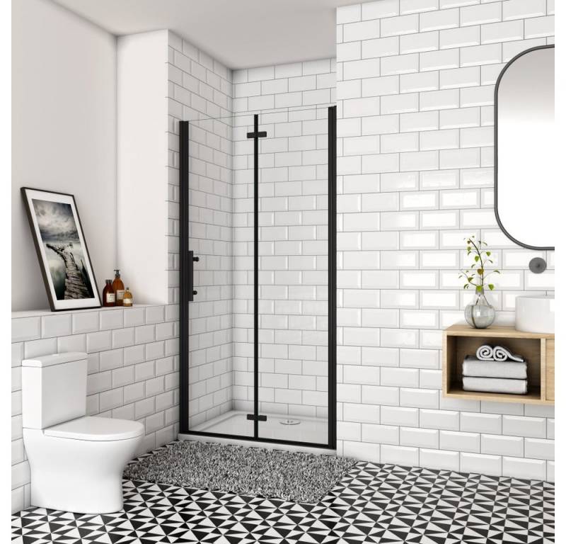 AICA Dusch-Falttür 195cm Schwarz Scharniertür Nischentür Drehtür Duschabtrennung Duschtür, 70x195 cm, Einscheibensicherheitsglas,Sicherheitsglas, beidseitig montierbar AICA Dusch-Falttür 195cm Schwarz Scharniertür Nischentür Drehtür Duschabtrennung Duschtür, 70x195 cm, Einscheibensicherheitsglas,Sicherheitsglas, beidseitig montierbar von AICA