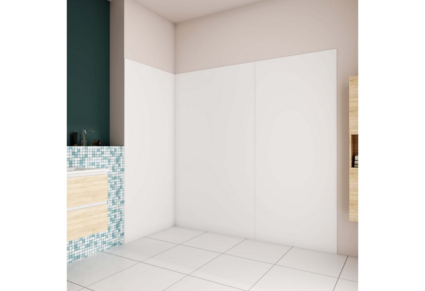 AICA Duschwand Duschrückwand weiße PE-Aluminiumpaneele wasserdichte Dushwandpaneele AICA Duschwand Duschrückwand weiße PE-Aluminiumpaneele wasserdichte Dushwandpaneele von AICA