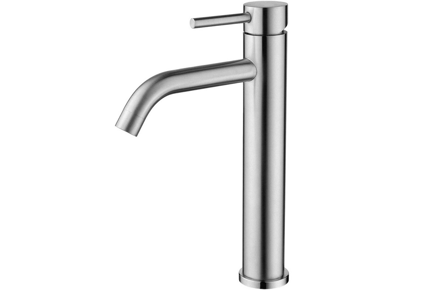 AICA Waschtischarmatur Wasserhahn Bad, Hoch Waschtischarmatur in Spotresist Edelstahl Badvasherarmatur mit 195mm Auslaufhöhe & Einhebelmischer von AICA