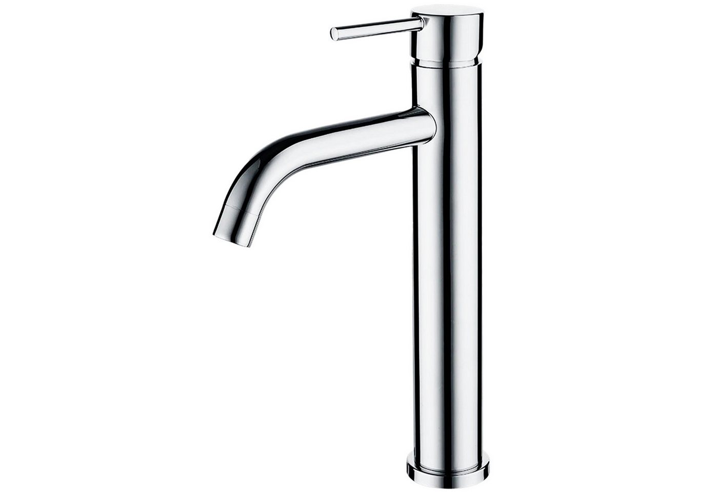 AICA Waschtischarmatur Wasserhahn Bad, Hoch Waschtischarmatur in Spotresist Edelstahl Badvasherarmatur mit 195mm Auslaufhöhe & Einhebelmischer von AICA