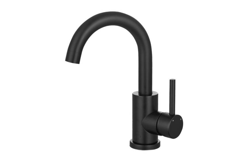 AICA Waschtischarmatur Wasserhahn Bad 360° Drehbar, Warm/Kaltwasser Mischbatterie Edelstahl Waschtischarmatur Hoch für Badezimmer von AICA