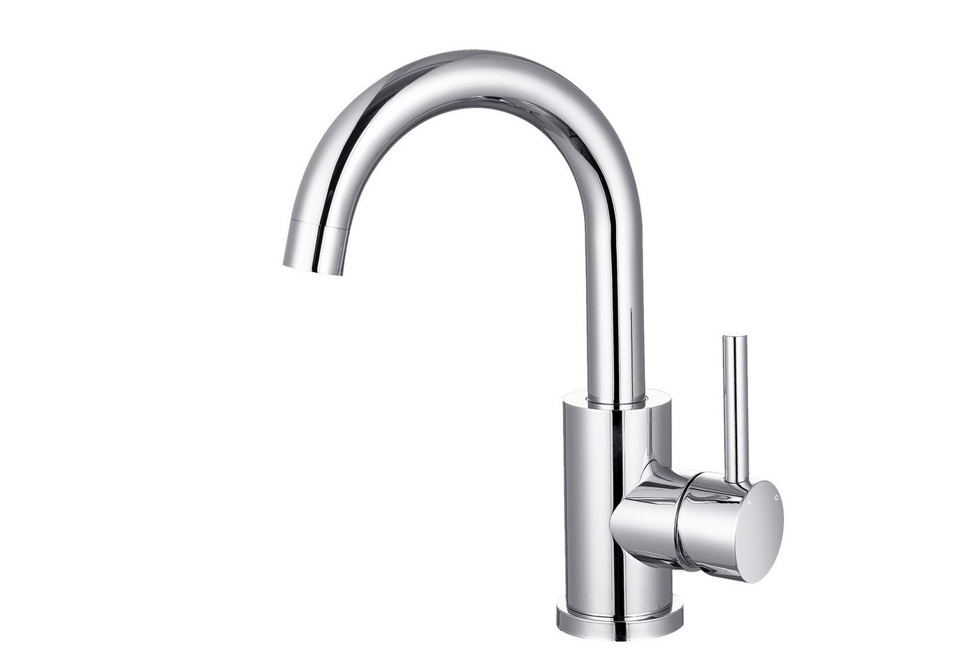 AICA Waschtischarmatur Wasserhahn Bad 360° Drehbar, Warm/Kaltwasser Mischbatterie Edelstahl Waschtischarmatur Hoch für Badezimmer von AICA