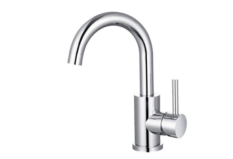 AICA Waschtischarmatur Wasserhahn Bad 360° Drehbar, Warm/Kaltwasser Mischbatterie Edelstahl Waschtischarmatur Hoch für Badezimmer von AICA