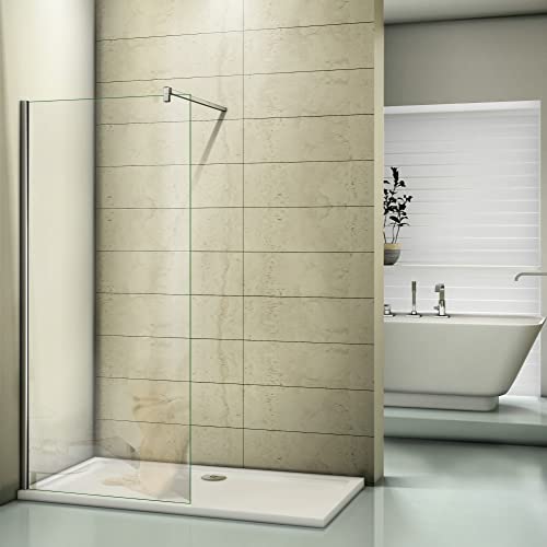 Duschwand 90x200cm Walk in Dusche Duschtrennwand 10mm Easy-clean Nano Glas Duschabtrennung von AICA