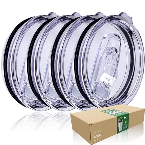 AICMEI Ersatzdeckel für Trinkgläser, auslaufsichere Deckel für 8,1 cm Durchmesser, 4 Stück AICMEI Ersatzdeckel für Trinkgläser, auslaufsichere Deckel für 8,1 cm Durchmesser, 4 Stück von AICMEI