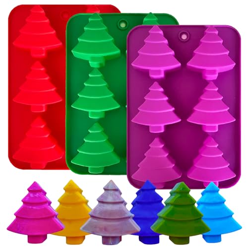 Silikonformen für Weihnachtsbaum, Süßigkeiten, Schokolade, Backformen, handgefertigte Seife, Eiswürfel, Kekse, Gummibaum, Gelee, Kekse, Kuchen, Formen für Weihnachten, Familie, Urlaub, Party, Rot Silikonformen für Weihnachtsbaum, Süßigkeiten, Schokolade, Backformen, handgefertigte Seife, Eiswürfel, Kekse, Gummibaum, Gelee, Kekse, Kuchen, Formen für Weihnachten, Familie, Urlaub, Party, Rot von AICMEI