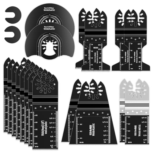 Multitool Sägeblätter 18 Stück, Aicoya Oszillierwerkzeug Zubehör - Multimaster Sägeblätter für Holz, Kunststoff und Metall - Multifunktionswerkzeug Multitool Sägeblätter 18 Stück, Aicoya Oszillierwerkzeug Zubehör - Multimaster Sägeblätter für Holz, Kunststoff und Metall - Multifunktionswerkzeug von AICOYA