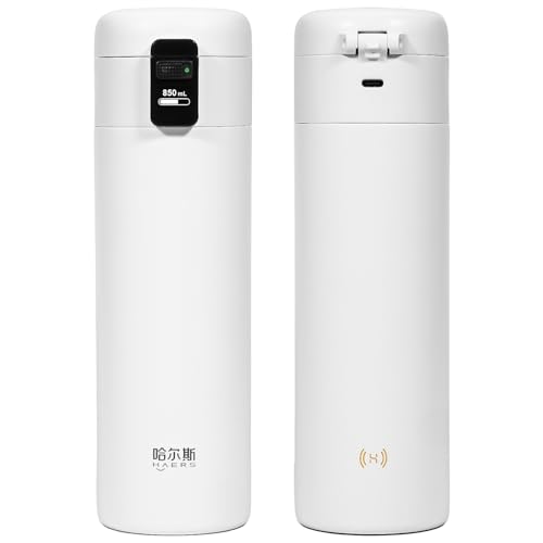 AICase Intelligente isolierte Wasserflasche mit Echtzeit-LED-Temperaturanzeige, verfolgen Sie die Wasseraufnahme, 12 Stunden heiß und kalt, intelligente Edelstahl-Thermosflasche, 420 ml, Weiß AICase Intelligente isolierte Wasserflasche mit Echtzeit-LED-Temperaturanzeige, verfolgen Sie die Wasseraufnahme, 12 Stunden heiß und kalt, intelligente Edelstahl-Thermosflasche, 420 ml, Weiß von AICase
