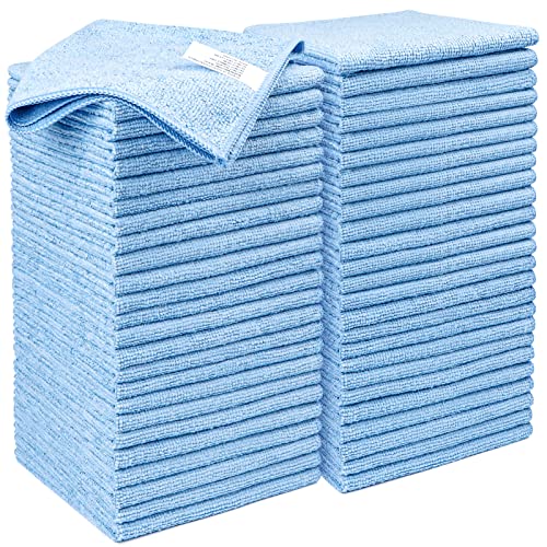 AIDEA Microfasertücher 50 Stück-Mikrofasertuch, fusselfreie, Wiederverwendbare Mikrofasertücher Reinigungstücher-sehr saugfähig streifenfrei für Haus, Küche, Auto, Fenster 30 x 30 cm von AIDEA