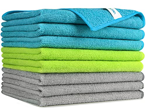 AIDEA Microfasertücher Mikrofasertücher 8 Stück,Weich Putzlappen Mikrofaser Reinigungstücher Microfasertuch Lappen Putztücher Tücher Geschirrtücher Fusselfrei für Auto,Küche,Haus,30x40cm von AIDEA