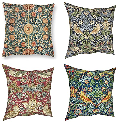 AIDEMEI Holland Park William Morris Teppich Kissenbezug Home Dekorative Kissen Dekokissen Für Zuhause Polyester Doppelseitiger Druck 45X45Cm von AIDEMEI