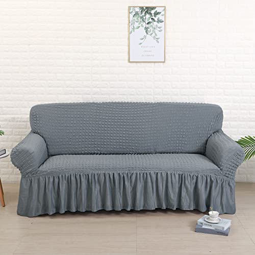 Sofabezug Seersucker Rock Sofabezug Für Wohnzimmer Elastischer Couchbezug Sofabezug 1 seat 90-140cm von AIDEMEI