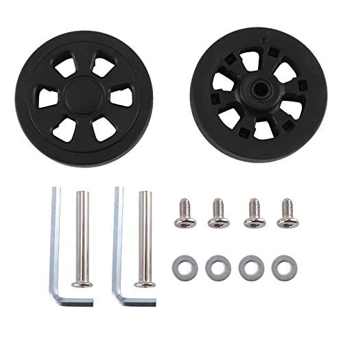AIDIRui 60 mm X 15 mm Gepäckrollen Ersatzkoffer Ersatzrollen Gepäckkoffer Verschleißfest Umweltschutz PU Schwarz Paar von AIDIRui