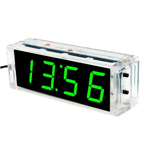AIDIRui Digitale Uhr Kit Lichtsteuerung 2,5 cm LED Digital Tube 51 Mikrocontroller Elektronische Uhr DIY Teile + Shell 1Set von AIDIRui