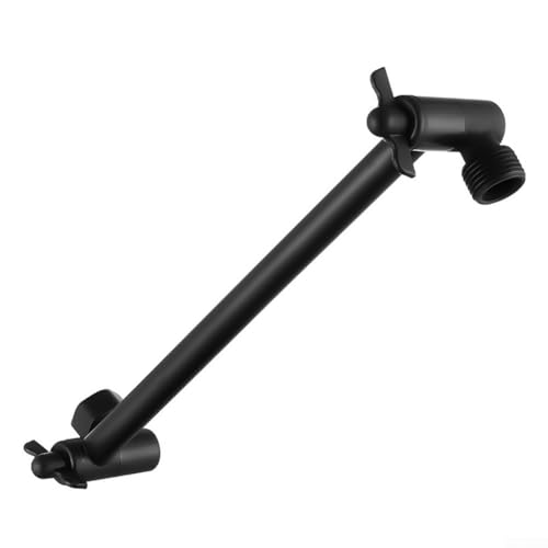 27,9 cm verstellbare Duscharme, Messing, verstellbarer Winkel, auslaufsicher, Duschverlängerung (schwarz) von AIDNTBEO