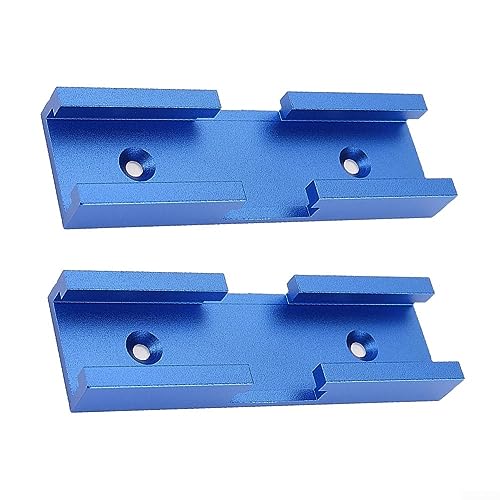 AIDNTBEO 2PCS 80mm Woodworking Chute Cross Track Connector T Track Chute Double Cut Jig Universal von AIDNTBEO