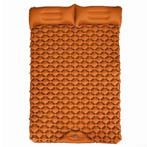 AIDNTBEO Doppelte Outdoor-Camping-Luftmatratze, aufblasbare Isomatte, Isomatte, Wandern (Orange) von AIDNTBEO