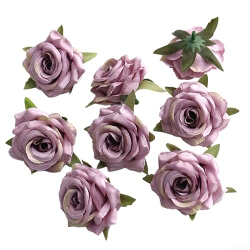 AIDNTBEO Künstliche Rosen, Kunstrosen, Kunstrosen, Seidenrosen, für schöne Dekorationen, Hochzeit, Auto, 5,5 cm, 10 Stück von AIDNTBEO