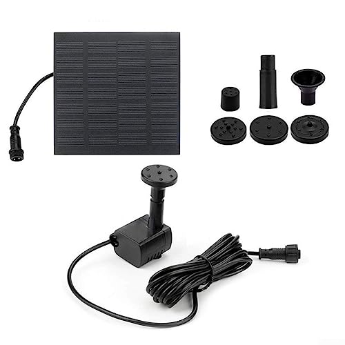 AIDNTBEO Solarbrunnenpumpe DIY Solarpumpe Solarpanel Teichbetriebenes Wasserspiel Vogelbad Wasserbrunnen von AIDNTBEO