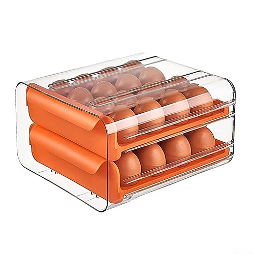Eieraufbewahrung Eierhalter Für Kühlschrank Automatisch Rollen Eierbehälter Orange von AIDNTBEO