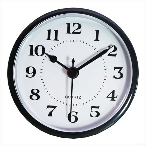AIDNTBEO Quarzuhrwerk mit römischen Ziffern, Quarz-Uhrwerk, Gummidichtung, eingelegte Uhr, Glocke, Galgen, Einbauuhr, 90 mm (arabisch) von AIDNTBEO