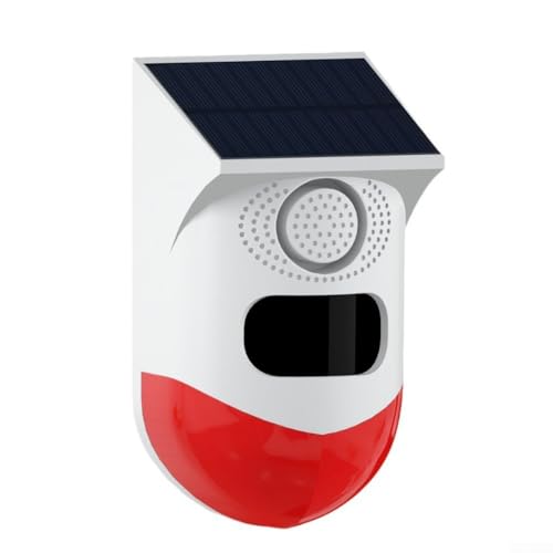 Solar Bewegungsmelder Alarm, Wireless Infrarot Bewegungsmelder, Wasserdichtes Design für Garage, Bauernhof, Garten, Büro Outdoor Home Alarmanlage von AIDNTBEO