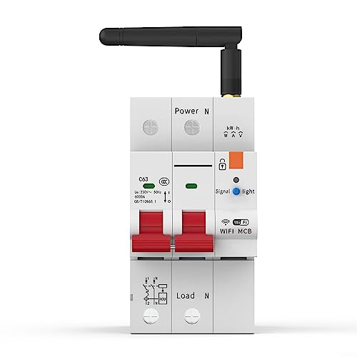 Tuya WiFi Smart Circuit Breaker mit Messung 1P-4P 63A Circuit Breaker Smart WiFi Schalter 2P63A von AIDNTBEO