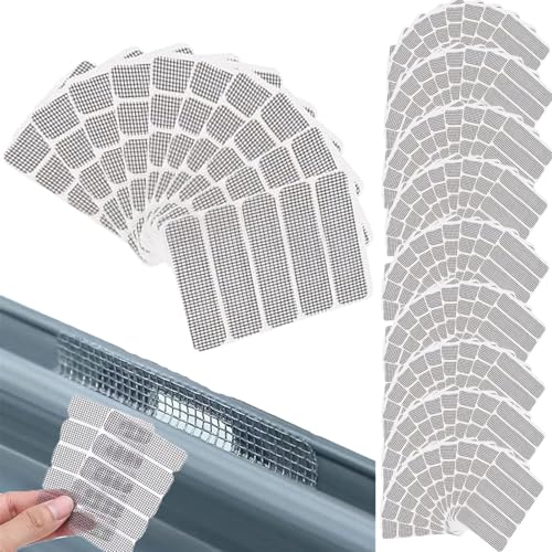 Fliegengitter Reparaturpflaster 100 StüCk- Klebegitter Fenster LüFtungsloch| Fliegengitter LüFtungsschlitze,Insektennetz Reparatur Netz, LüFtungsschlitze Fenster, Aufkleber FüR Insektenschutz von AIDODIA