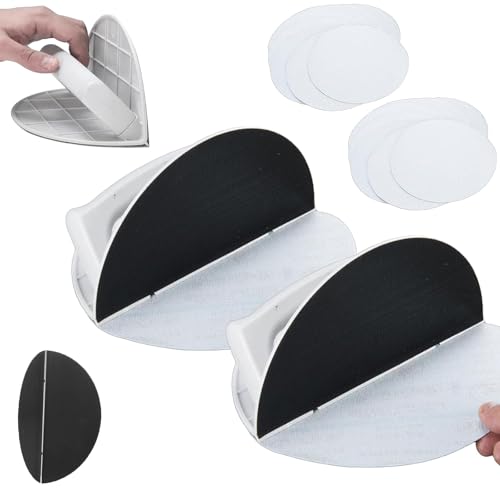 Multifunctional Semi-Circular Angle Sanding Sandpaper Tool| HalbkreisföRmiges Winkelschleif Schleifpapierwerkzeug, Mit 10 Sandpapier, Polierschleifen Schleifwerkzeuge FüR Enge RäUme Wand, Ecke (2PCS) von AIDODIA