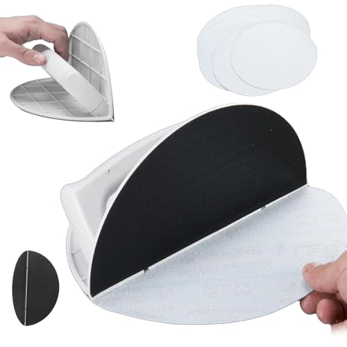 Multifunctional Semi-Circular Angle Sanding Sandpaper Tool| HalbkreisföRmiges Winkelschleif Schleifpapierwerkzeug, Mit 10 Sandpapier, Polierschleifen Schleifwerkzeuge FüR Enge RäUme Wand, Ecke (1PCS) von AIDODIA