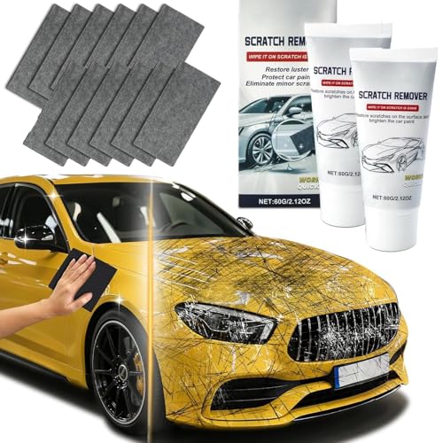 Nano Sparkle Tuch Auto Kratzer Original- Autolack Reparatur Polieren Paste,Nano Tuch FüR Auto Kratzer 2025 Neues-Autokratzer Reparaturpaste, Reparatur Paste Polierwachs Kit (2) von AIDODIA