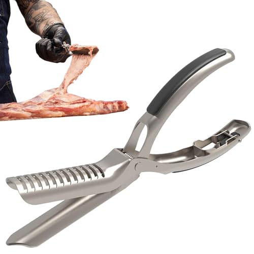 Rib Membrane Remover Tool -Edelstahl Rib Prep Tool, Rib Skinner Membran Entfernungswerkzeug Mit Comfort Grip Griffe- BBQ Rib Skinner, GeschirrspüLer Safe KüChe Gadget Utensilien FüR Grill ZubehöR (1) von AIDODIA