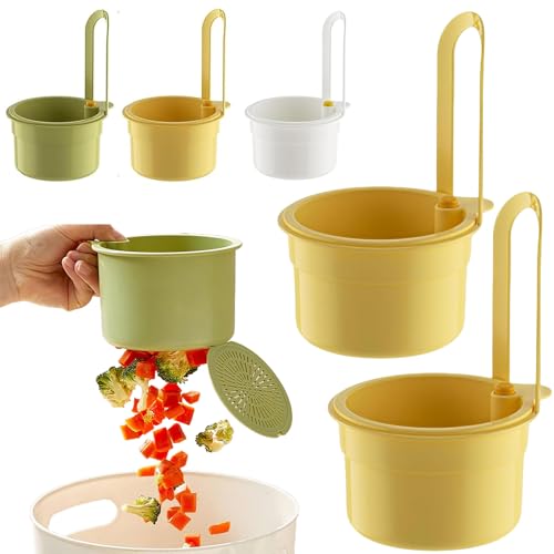 Sieb FüR SpüLbecken- Essensreste Sieb SpüLbecken, Snap-Button SpüLbecken Siebs Wasserhahn HäNgend | Abnehmbar- AbtropfbehäLter SpüLe FüR KüChenabflüSse FüR Waschen/Organizer In KüChe (Gelb2 PCS) von AIDODIA