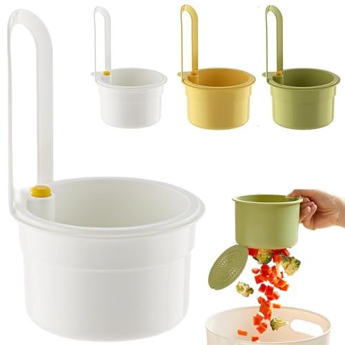 Sieb FüR SpüLbecken- Essensreste Sieb SpüLbecken, Snap-Button SpüLbecken Siebs Wasserhahn HäNgend | Abnehmbar- AbtropfbehäLter SpüLe FüR KüChenabflüSse FüR Waschen/Organizer In KüChe (Weiß 1PCS) von AIDODIA