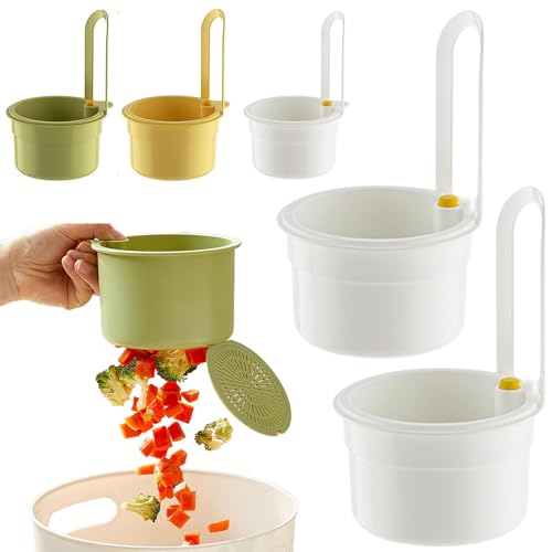 Sieb FüR SpüLbecken- Essensreste Sieb SpüLbecken, Snap-Button SpüLbecken Siebs Wasserhahn HäNgend | Abnehmbar- AbtropfbehäLter SpüLe FüR KüChenabflüSse FüR Waschen/Organizer In KüChe (Weiß 2PCS) von AIDODIA